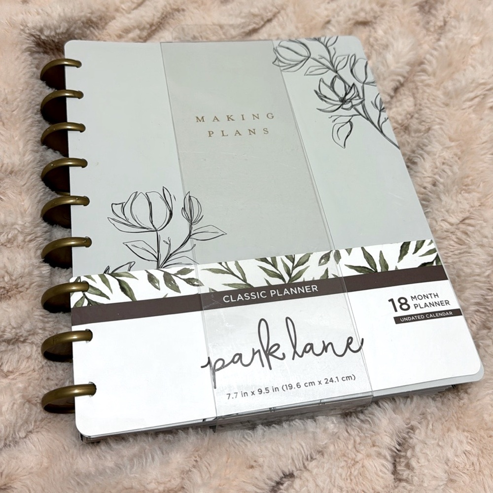 NWT Undated With ark Lane Classic Disc Planner “Making Plans” Sage